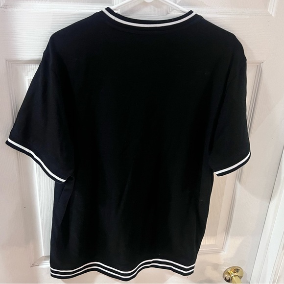 Alfani Stretch Tee Black White L - Picture 3 of 4